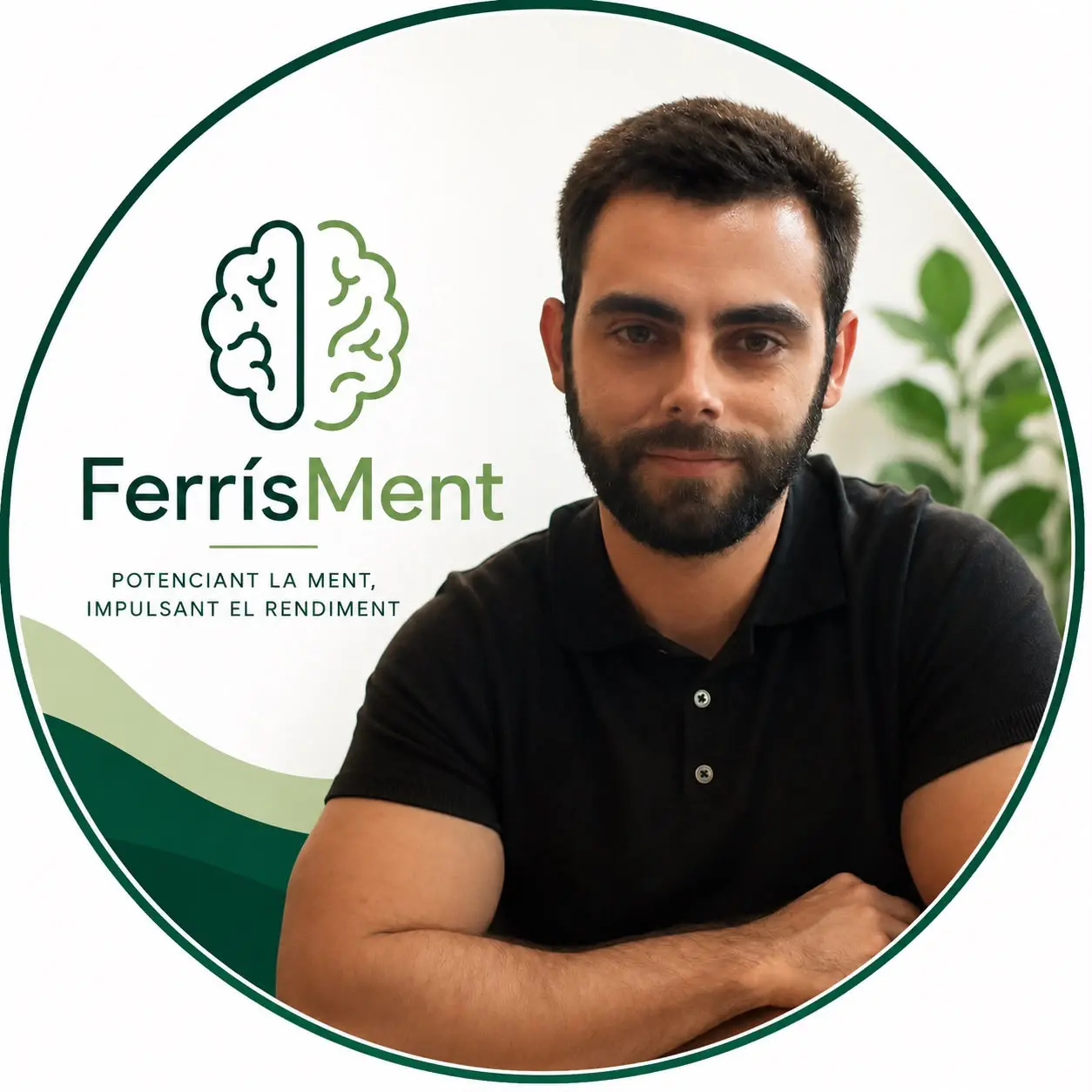 Retrato del psicólogo deportivo junto al logotipo de FerrísMent